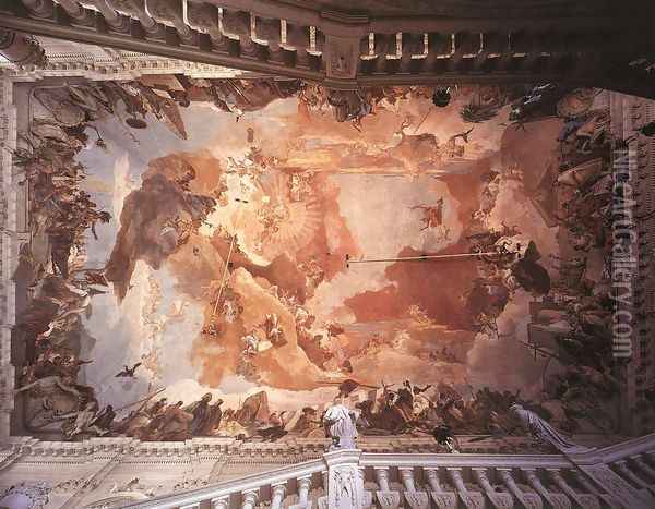 Apollo and the Continents 1752-53 Oil Painting - Giovanni Battista Tiepolo