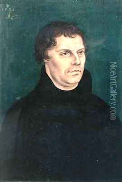 Martin Luther 1483-1546 Oil Painting - Lucas The Elder Cranach