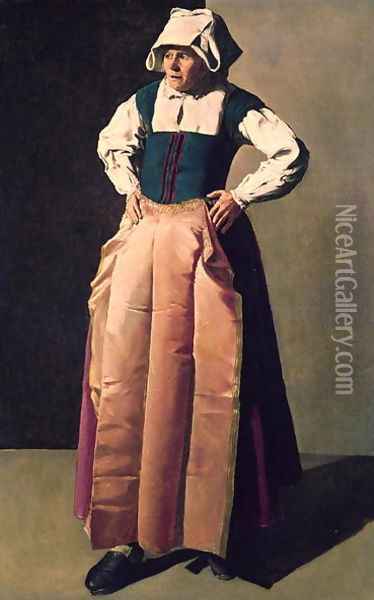 Old Woman, c.1618-19 Oil Painting - Georges de La Tour