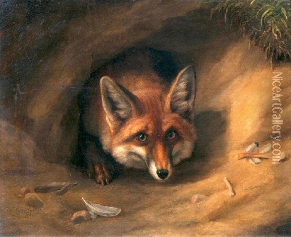 Fuchs In Seinem Bau Oil Painting - Otto Speckter