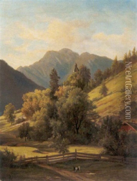 Motiv Aus Der Gegend Bei Salzburg Oil Painting - Thorvald Simeon Niss
