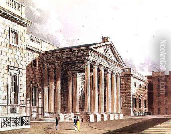 Carlton House, engraved by R. Reeve, c.1819 Oil Painting - William Westall