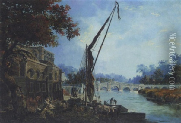 The Thames At Richmond Oil Painting - James Miller