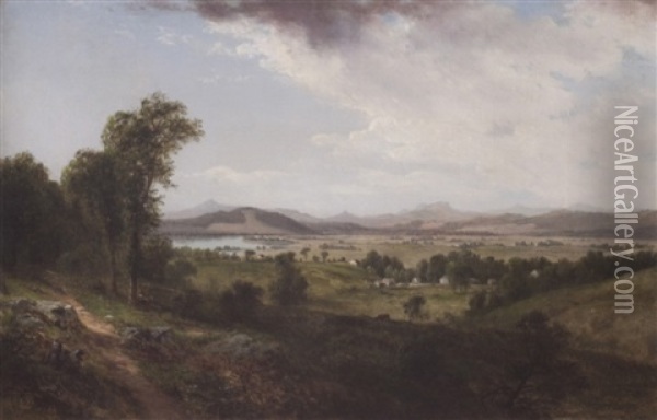View Of Lancaster, N.h. Oil Painting - David Johnson