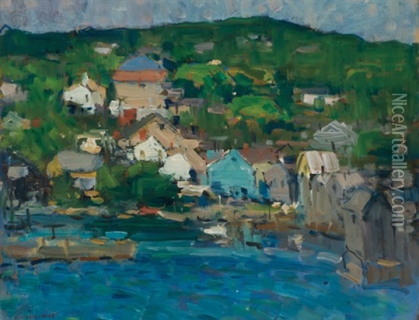 Harbor View Oil Painting - Harry Aiken Vincent
