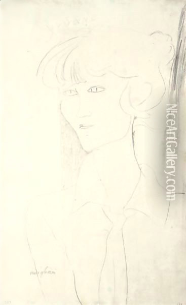 Portrait D'Yvonne Oil Painting - Amedeo Modigliani