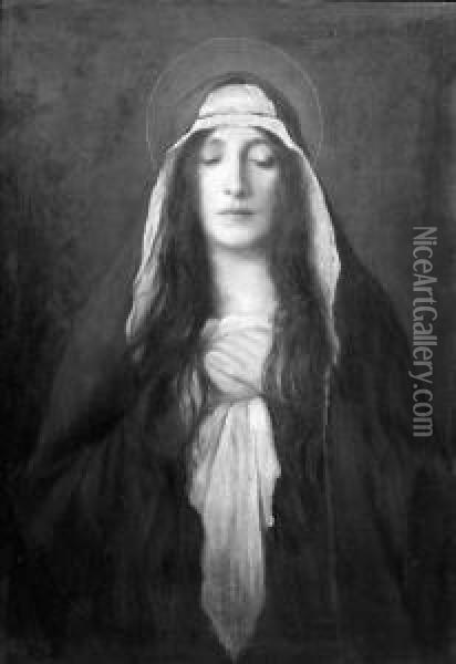 The Holy Virgin Oil Painting - Adolf Echtler