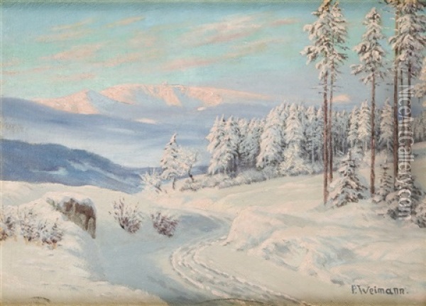 Widok Na Sniezke Oil Painting - Paul Weimann