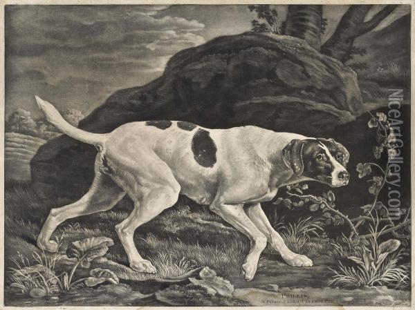 Phillis, A Pointer Of Lord Clermonts Oil Painting - Benjamin Green