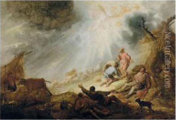 The Annunciation Of The Angels To The Shepherds Oil Painting - Benjamin Gerritsz. Cuyp