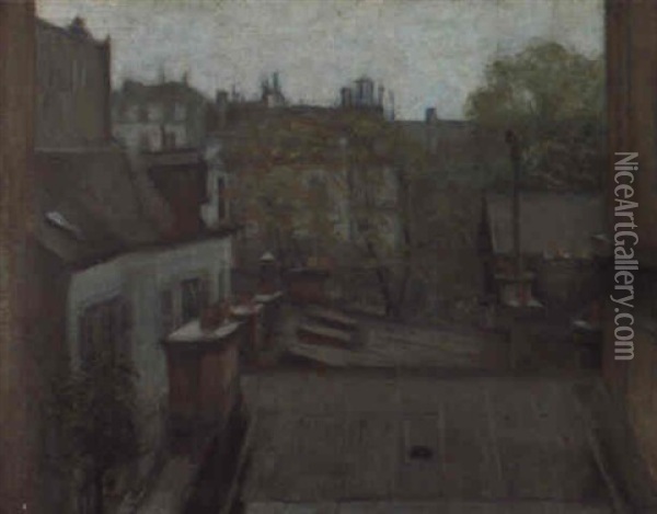 Vue De Toits, Paris Oil Painting - Gustave Caillebotte