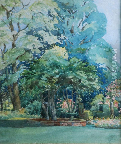 Garden In Dublin Oil Painting - Mildred Anne Butler