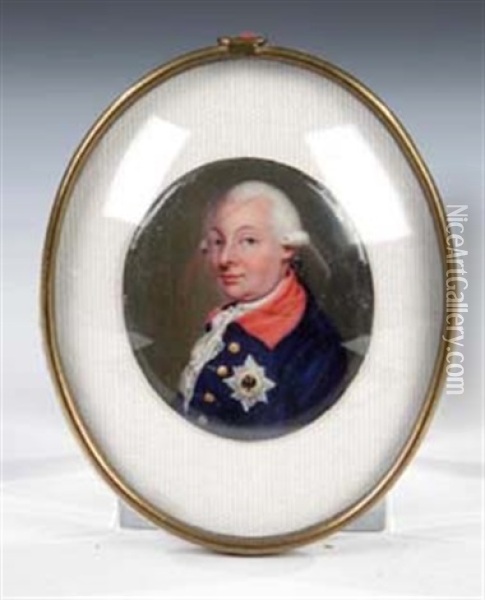 Portrait Von Carl Friedrich Markgraf Zu Baden Mit Schwarzem Adlerorden Oil Painting - Johann Heinrich von Hurter