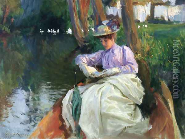 By the River I Oil Painting - John Singer Sargent