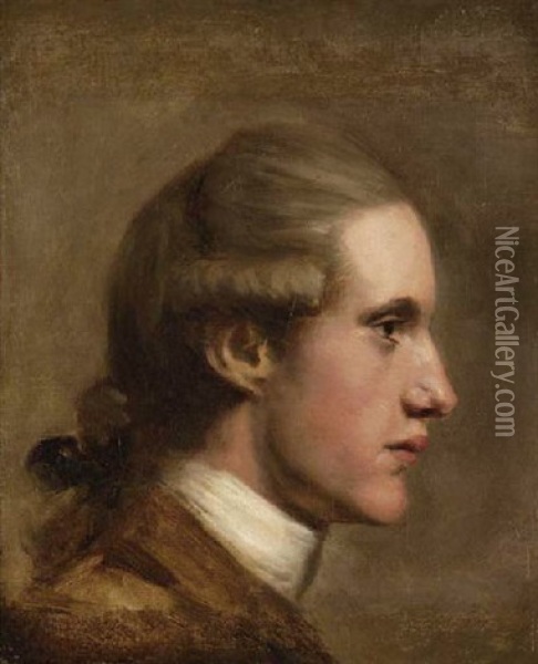 Portrait Of A Gentleman In A Brown Coat Oil Painting - Nathaniel Dance Holland (Sir)