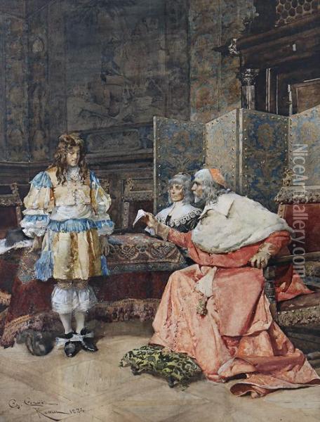 The Tell-tale Letter Oil Painting - Giulio Cervi