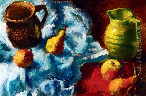 Still-life With Fruits Oil Painting - Andor Basch