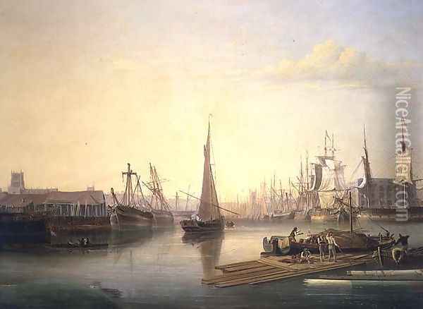 Bristol Harbour, 1836 Oil Painting - Joseph Walter