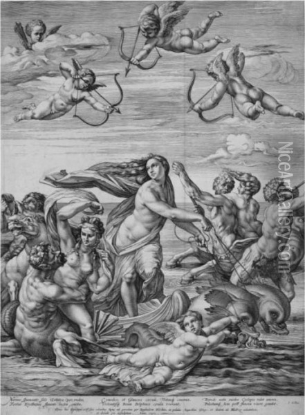 The Triumph Of Galatea (holl. 313; S. 288) Oil Painting - Hendrick Goltzius