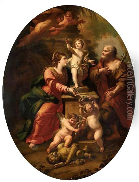 Il Trionfo Dell'Amore Sacro Sull'Amore Profano Oil Painting - Fedele Fischetti
