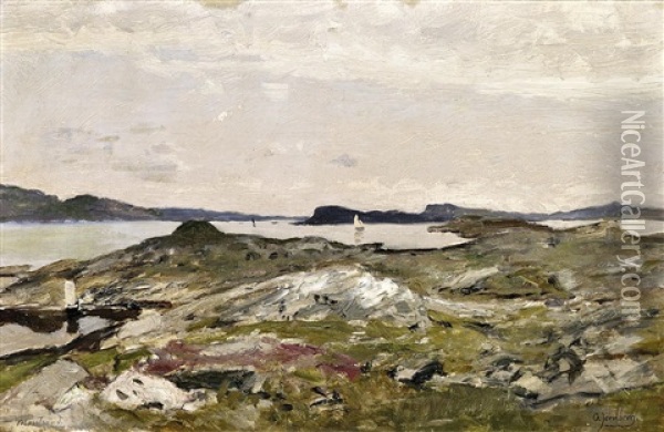 Marstrand Oil Painting - Olof August Andreas Jernberg
