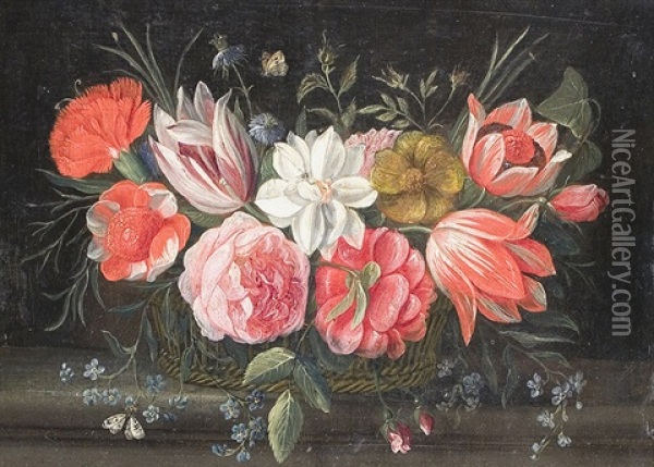 Flower Still Life Oil Painting - Jan van Kessel the Elder