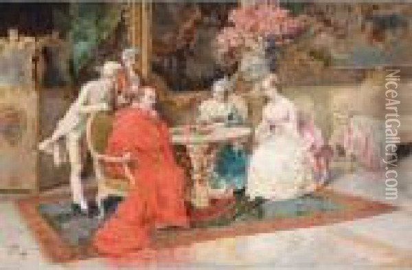 The Cardinal's Move Oil Painting - Giulio Rosati