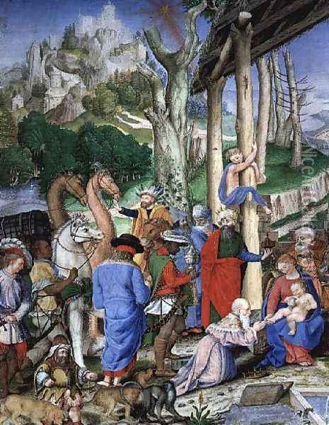 The Adoration of the Magi Oil Painting - Giovanni B. (Il Genvovese) Castello