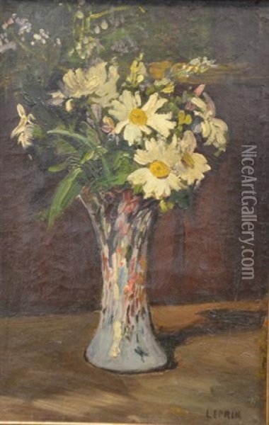Bouquet De Fleurs Oil Painting - Marcel Francois Leprin