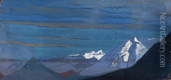 Himalayan Snows Oil Painting - Nicolaj Konstantinov Roerich