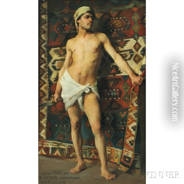 The Harem Guard Oil Painting - Georges de Geetere