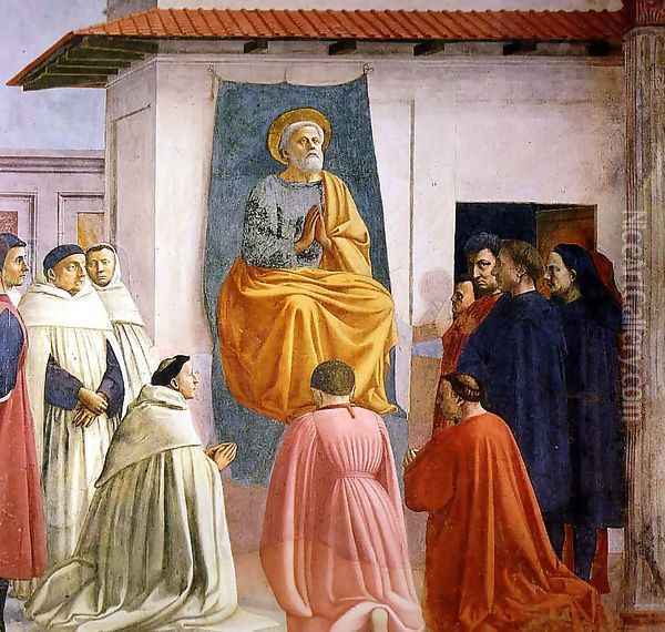 Saint Peter Enthroned Oil Painting - Masaccio (Tommaso di Giovanni)