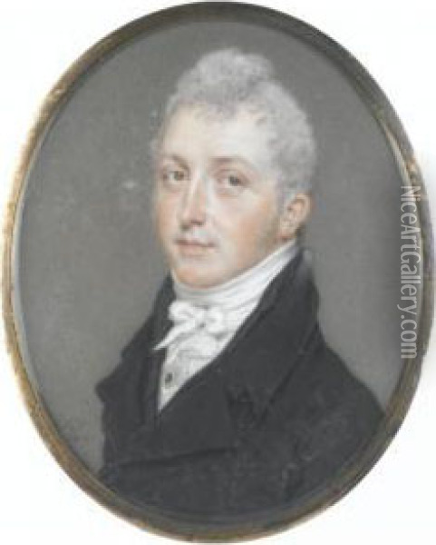 Portrait Of The Reverend Christopher William Oil Painting - John I Smart