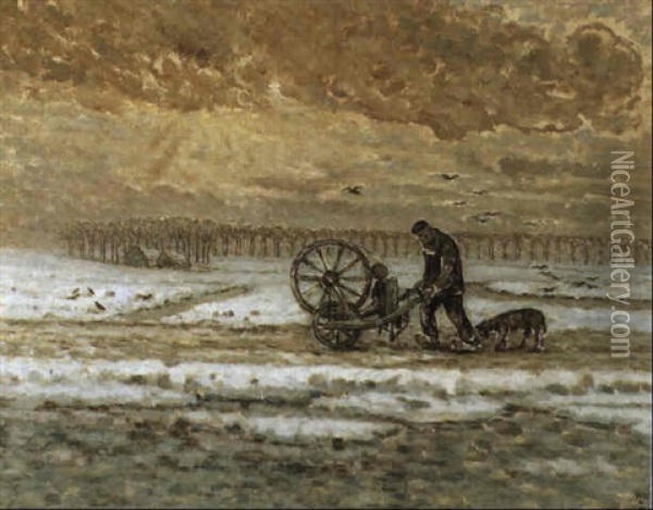 Le Vieux Remouleur Oil Painting - William Degouve de Nuncques