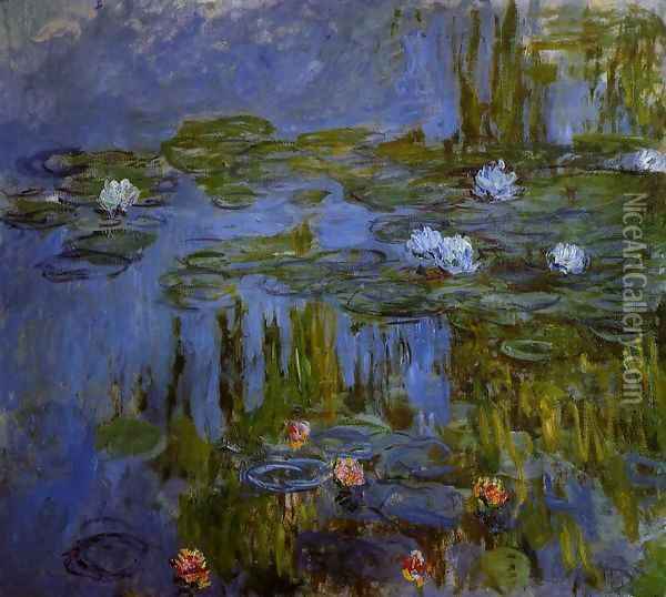 Water-Lilies1 1914-1917 Oil Painting - Claude Oscar Monet