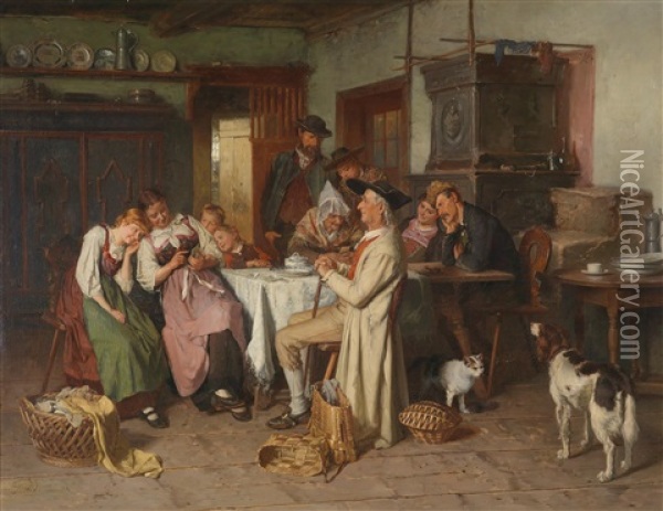 Der Heiratsvermittler Oil Painting - Theodore Gerard