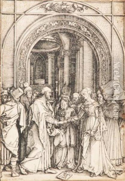 Marriage Of The Virgin Oil Painting - Albrecht Durer