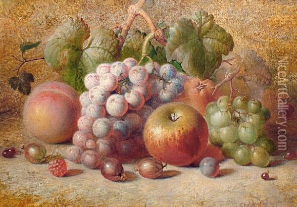 Still Life Of Fruit, A Pair Oil Painting - Charles Archer