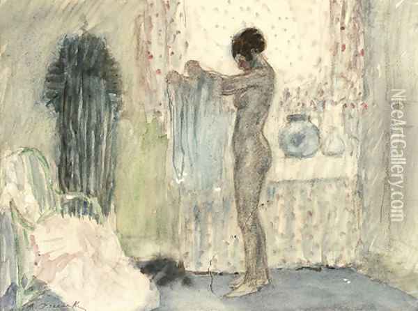 Nude in her Boudoir Oil Painting - Frederick Carl Frieseke