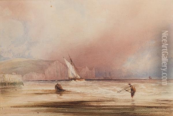 The Dover Coast Oil Painting - Anthony Vandyke Copley Fielding