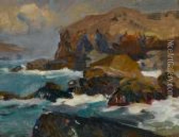Seascape Oil Painting - Franz Bischoff