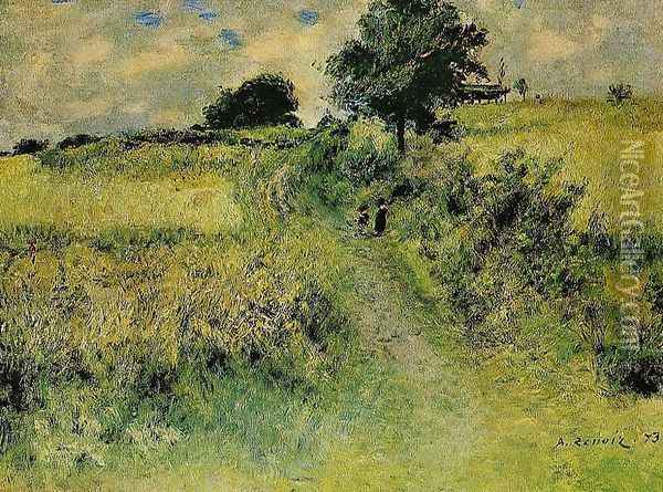 The Field Oil Painting - Pierre Auguste Renoir
