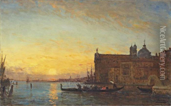 Venise Au Crepuscule Oil Painting - Felix Ziem