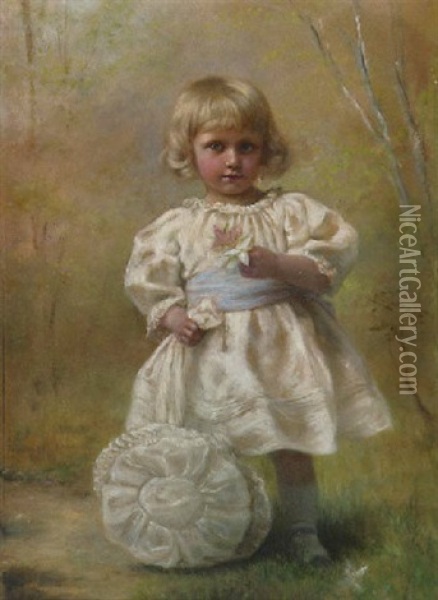 Portrait Of Carol Oil Painting - Charlotte Mount Brock, Miss Schreiber