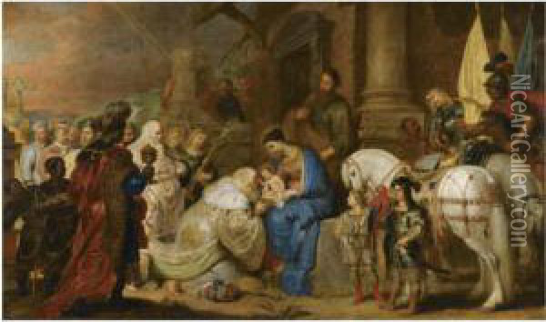 The Adoration Of The Magi Oil Painting - Cornelis De Vos