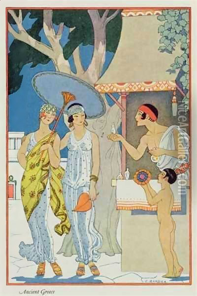 Ancient Greece Oil Painting - Georges Barbier
