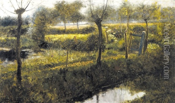 Landschap Oil Painting - Theodor Verstraete