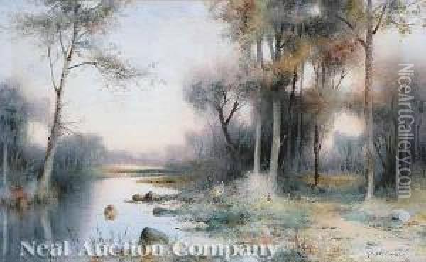 Florida Swamp Oil Painting - James Ralph Wilcox