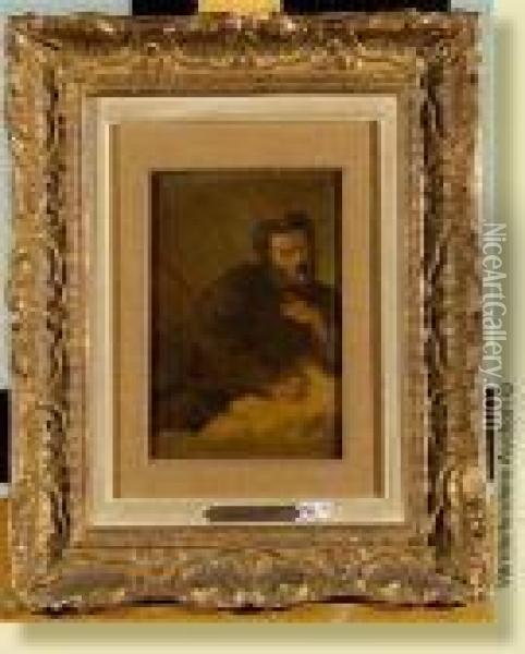 La Folie Oil Painting - Honore Daumier