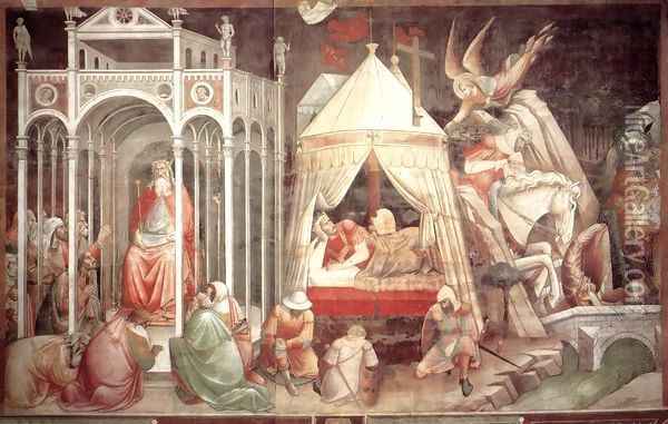 The Triumph of the Cross (detail) Oil Painting - Agnolo Gaddi